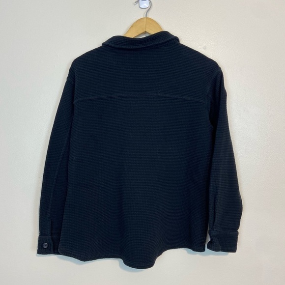 Eddie Bauer Women’s Black Button-Up Waffle Knit Shirt Large - Picture 6 of 6